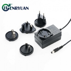 CE UL SAA UKCA PSE listed Interchangeable multi plugs 12.6V 2.5A lithium ion battery chargers