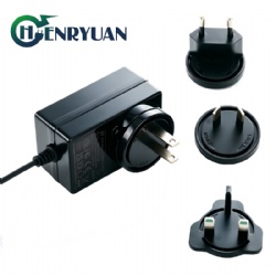 Interchangeable AC Scoket AV 12V 1A Switching Power Supply Adapter