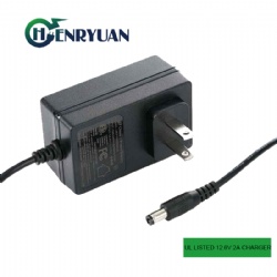 US plug UL ETL FCC listed 12V lithium ion battery 12.6V 2A charger adapter